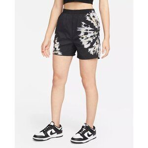 Nike Sportswear Womens Black Bold Starburst Nylon Shorts